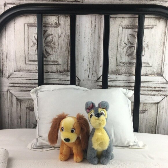 Vintage Disney Pair Lady and the Tramp Plush Dog Set Stuffed Animals Toy 7" - Picture 2 of 10